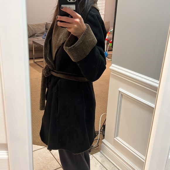 Genuine Shearling Robe Coat - Picture 9 of 15